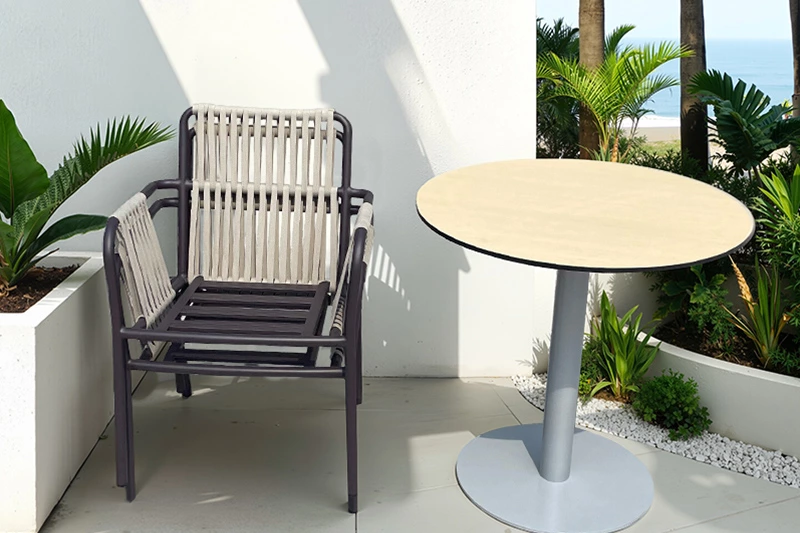 Outdoor Waterproof Stackable Aluminum Alloy Chair