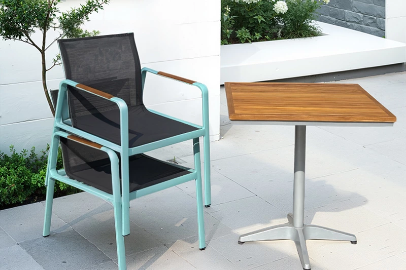 Aluminum Alloy Teslin Cloth Table And Chair