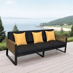 Black Outdoor Aluminum Sofa