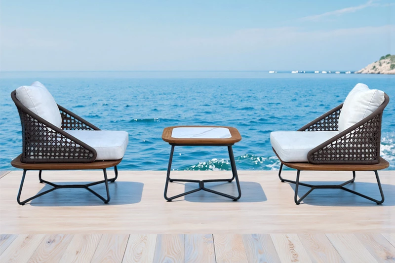 Teak＆Aluminum Sofa