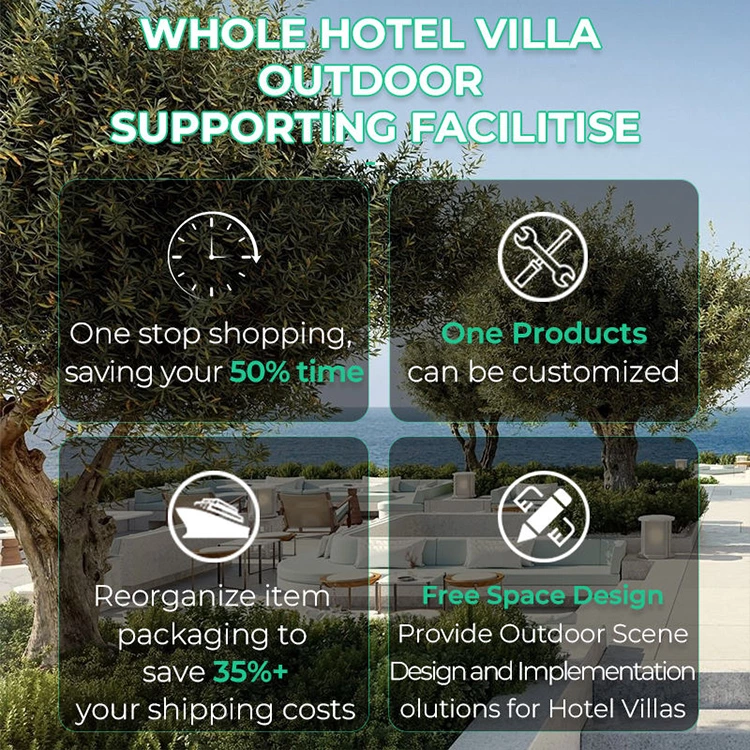 Outdoor Garden Teak Rope Daybed