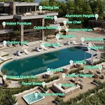 Outdoor Garden Teak Rope Daybed