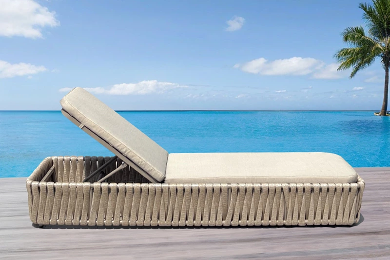 Outdoor Furniture Woven Rope Sun Loungers