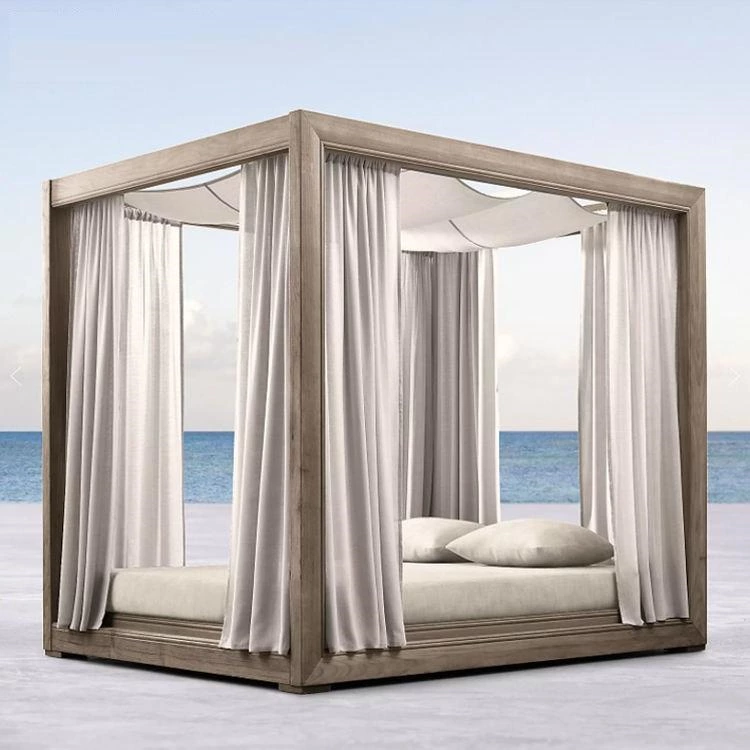 Outdoor Teak Wood Sunbed