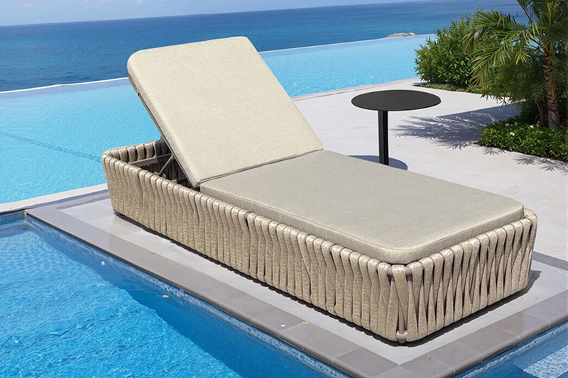 Outdoor Furniture Woven Rope Sun Loungers