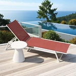 Red Aluminium Pool Loungers