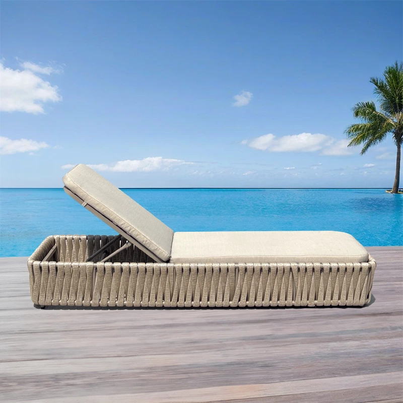 Outdoor Furniture Woven Rope Sun Loungers