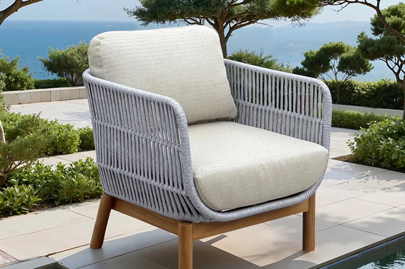 Teak Wood Rope Frame Sofa Set